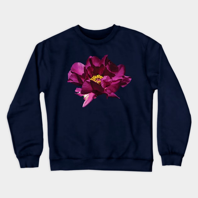 Peonies - Magenta Peony Crewneck Sweatshirt by SusanSavad